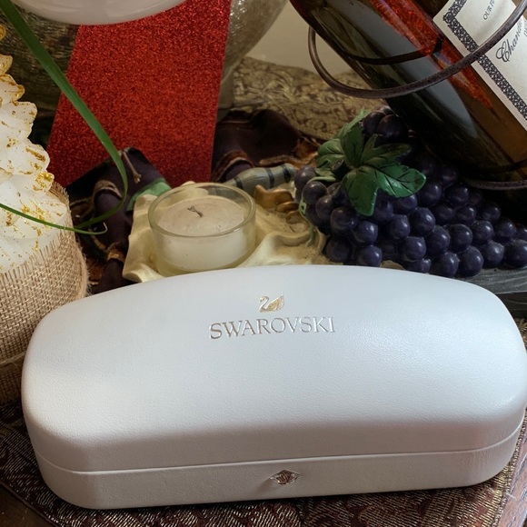 Authentic SWAROVSKI ROUND 51 metal/Acetate SWAN crystals sunglasses - Picture 7 of 16